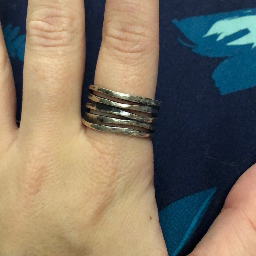James Avery Stacked Hammered Ring